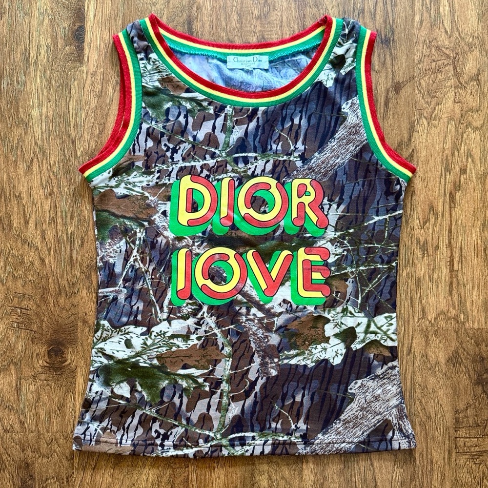 Dior | Tops | Christian Dior Aw 203 Dior Love Rasta Tanktop | Poshmark
